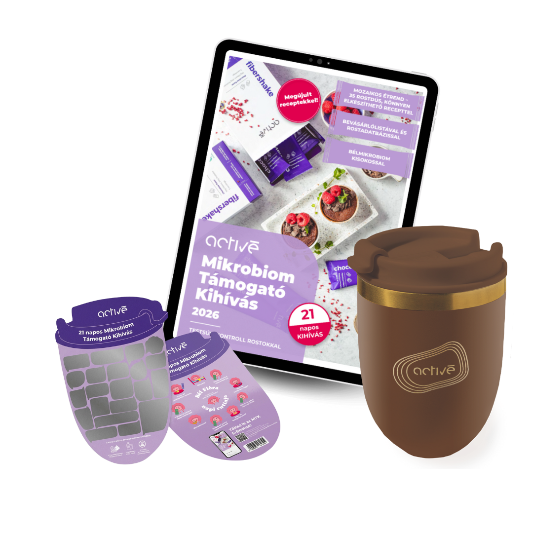 21 napos vegan BASE: FiberShaker + 21 napos Mikrobiom Helyreállító Kihívás ebook + 21 napos kaparós motivációs naptár