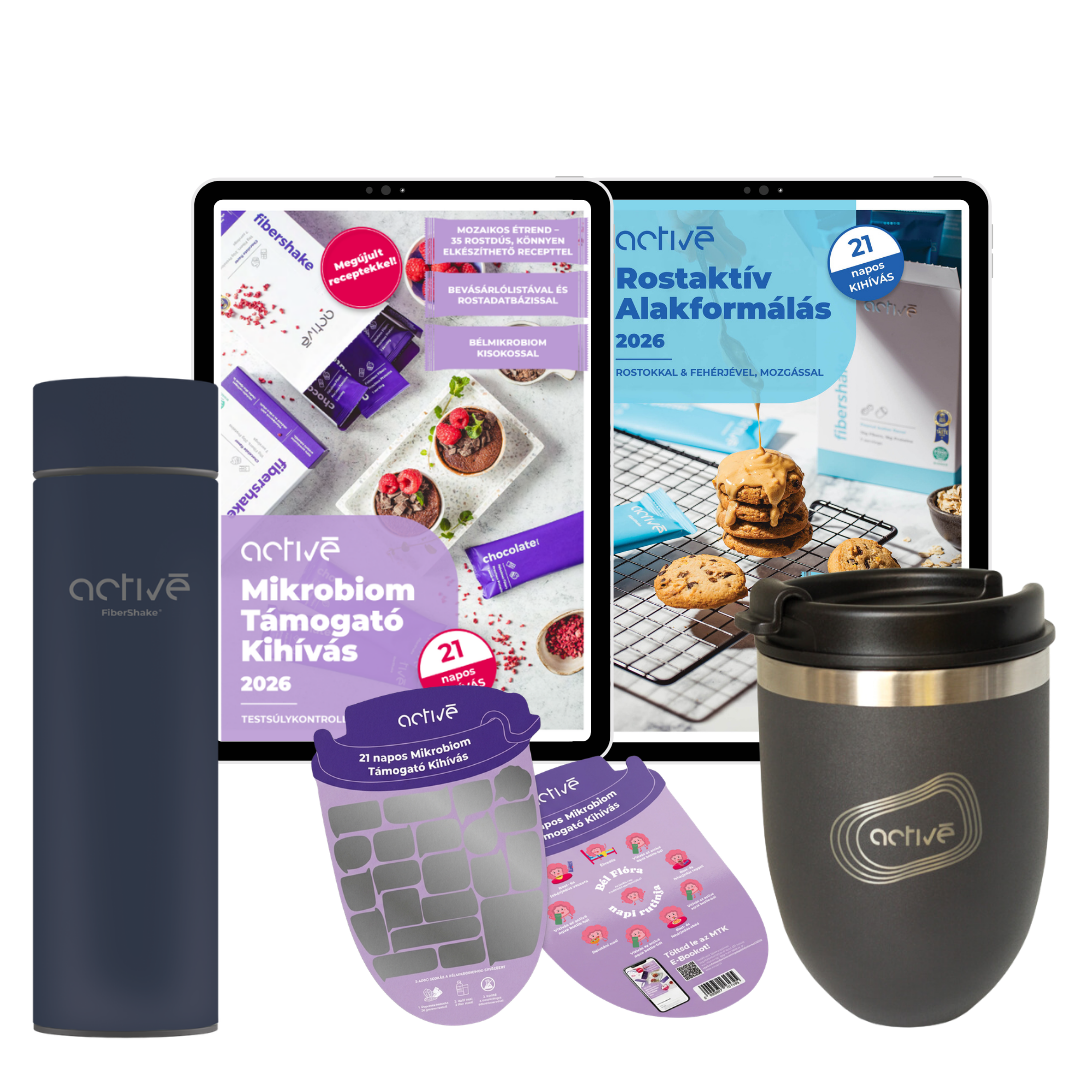 21 napos PLUS: activé FiberShaker + 2 e-book + kaparós motivációs naptár + palack
