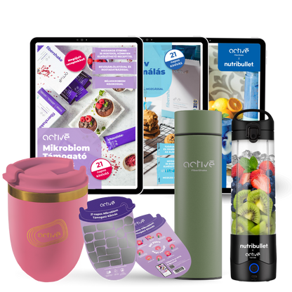21 napos ALL-IN: activé FiberShaker + 3 e-book + nutribullet + kaparós motivációs naptár + palack