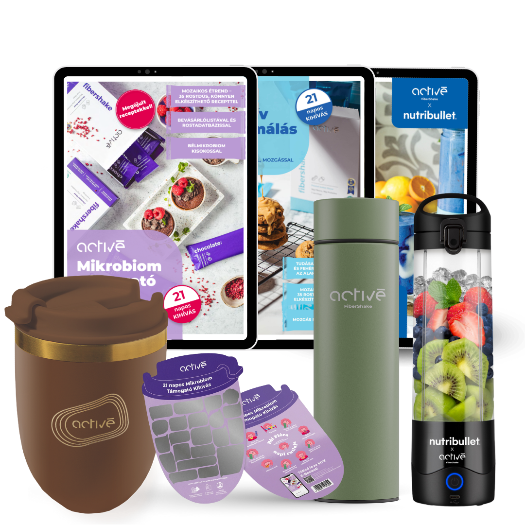 21 napos ALL-IN: activé FiberShaker + 3 e-book + nutribullet + kaparós motivációs naptár + palack
