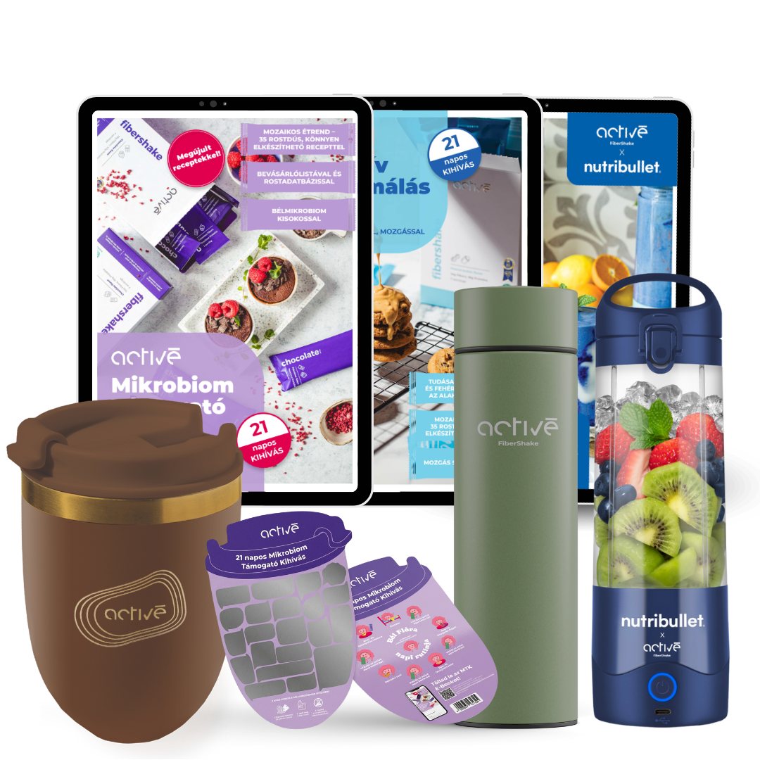 21 napos ALL-IN: activé FiberShaker + 3 e-book + nutribullet + kaparós motivációs naptár + palack
