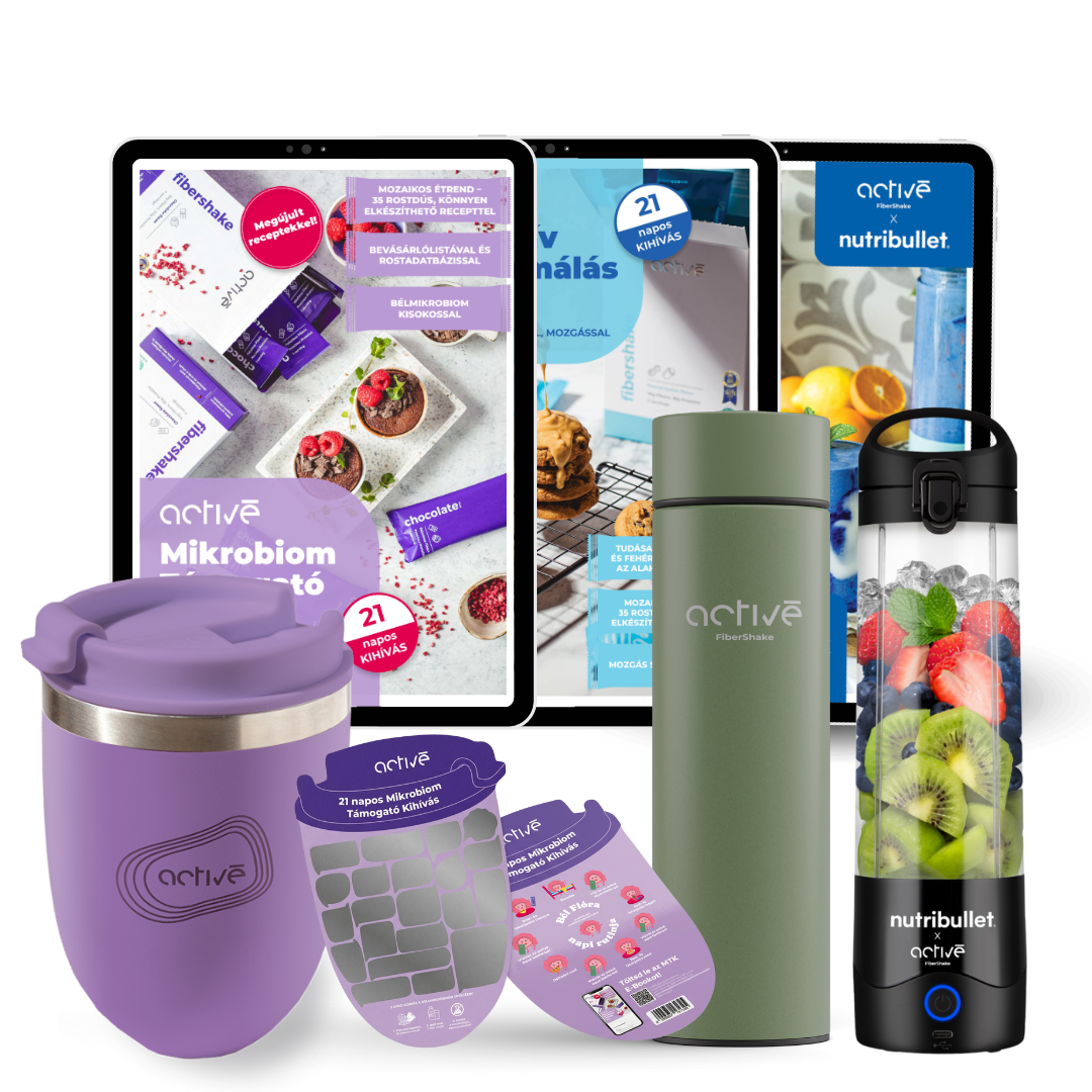 21 napos ALL-IN: activé FiberShaker + 3 e-book + nutribullet + kaparós motivációs naptár + palack