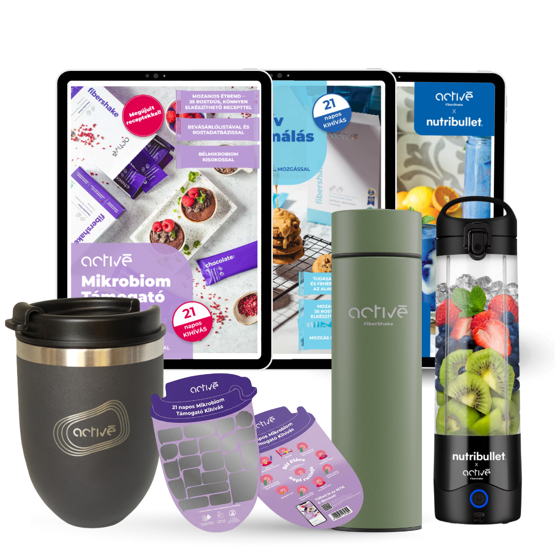 21 napos ALL-IN: activé FiberShaker + 3 e-book + nutribullet + kaparós motivációs naptár + palack