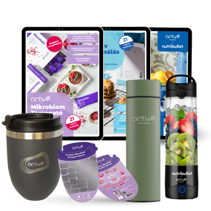 21 napos ALL-IN: activé FiberShaker + 3 e-book + nutribullet + kaparós motivációs naptár + palack
