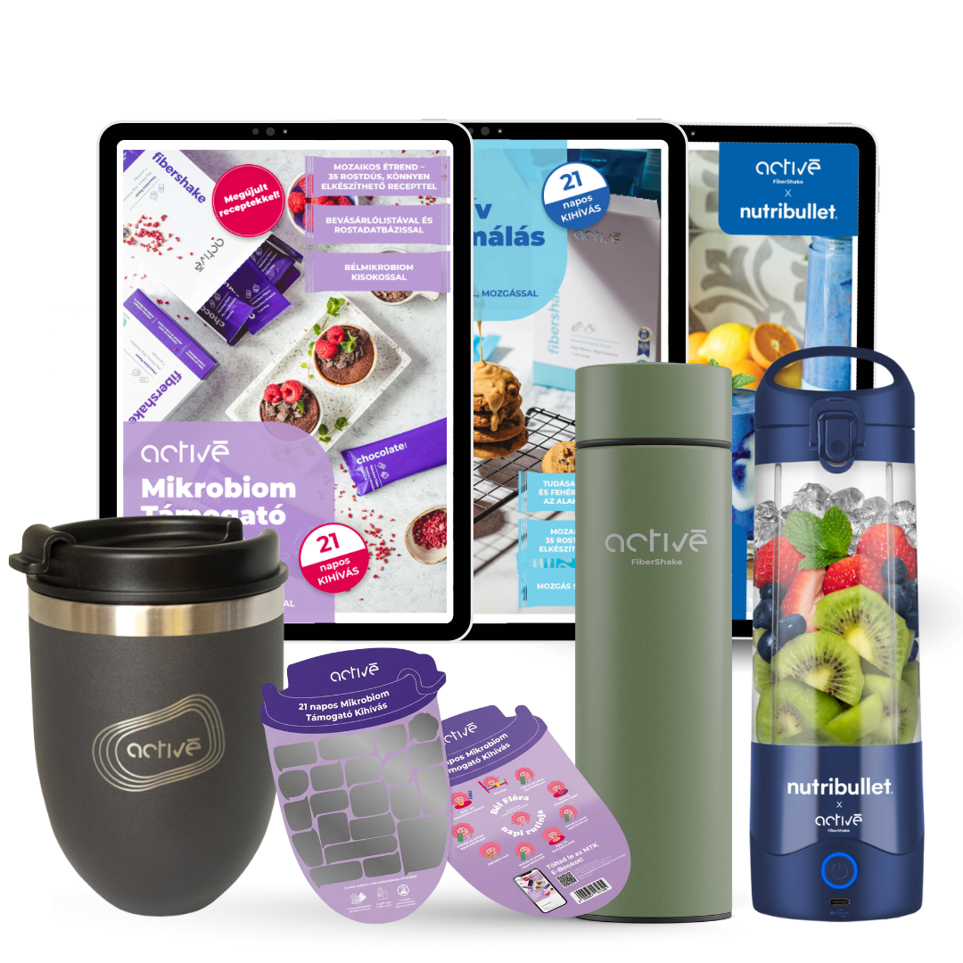 21 napos ALL-IN: activé FiberShaker + 3 e-book + nutribullet + kaparós motivációs naptár + palack