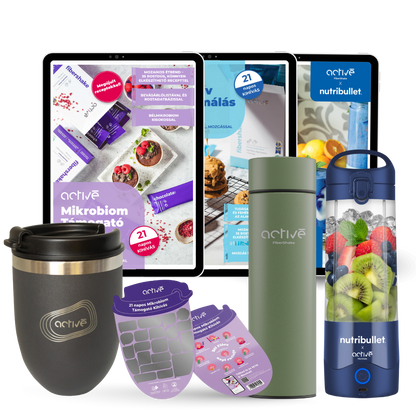 21 napos ALL-IN: activé FiberShaker + 3 e-book + nutribullet + kaparós motivációs naptár + palack