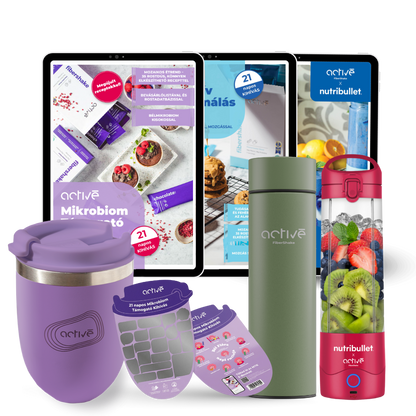 21 napos ALL-IN: activé FiberShaker + 3 e-book + nutribullet + kaparós motivációs naptár + palack