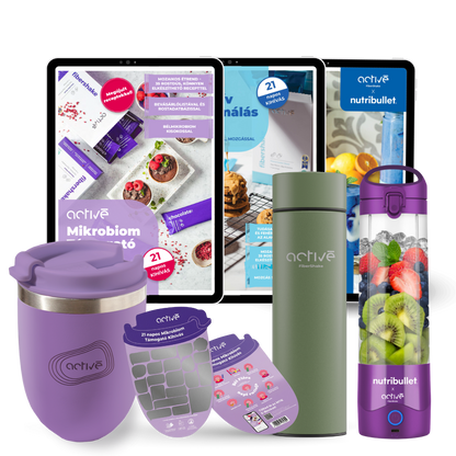 21 napos ALL-IN: activé FiberShaker + 3 e-book + nutribullet + kaparós motivációs naptár + palack