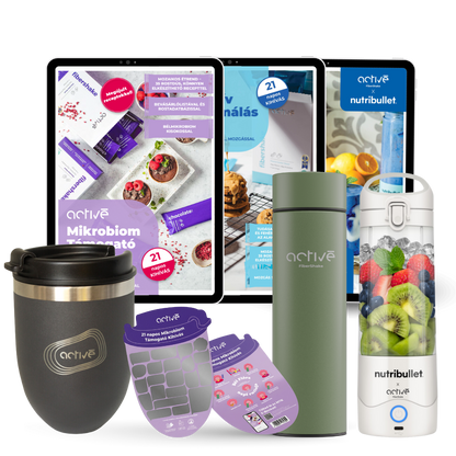 21 napos ALL-IN: activé FiberShaker + 3 e-book + nutribullet + kaparós motivációs naptár + palack