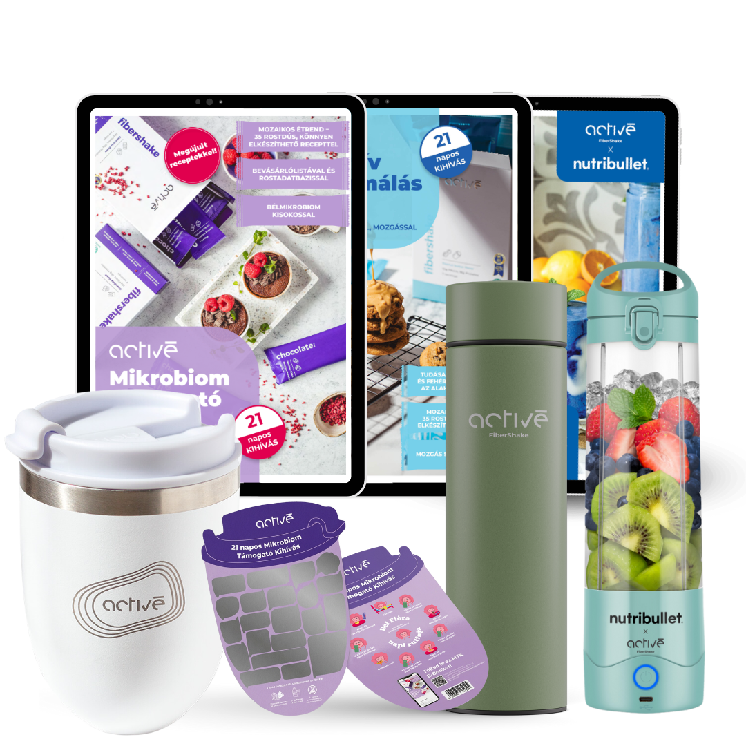 21 napos ALL-IN: activé FiberShaker + 3 e-book + nutribullet + kaparós motivációs naptár + palack