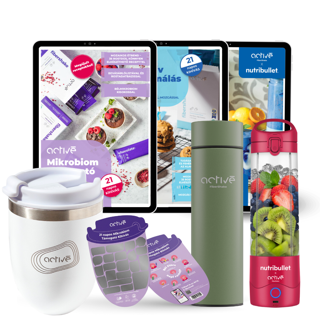 21 napos ALL-IN: activé FiberShaker + 3 e-book + nutribullet + kaparós motivációs naptár + palack