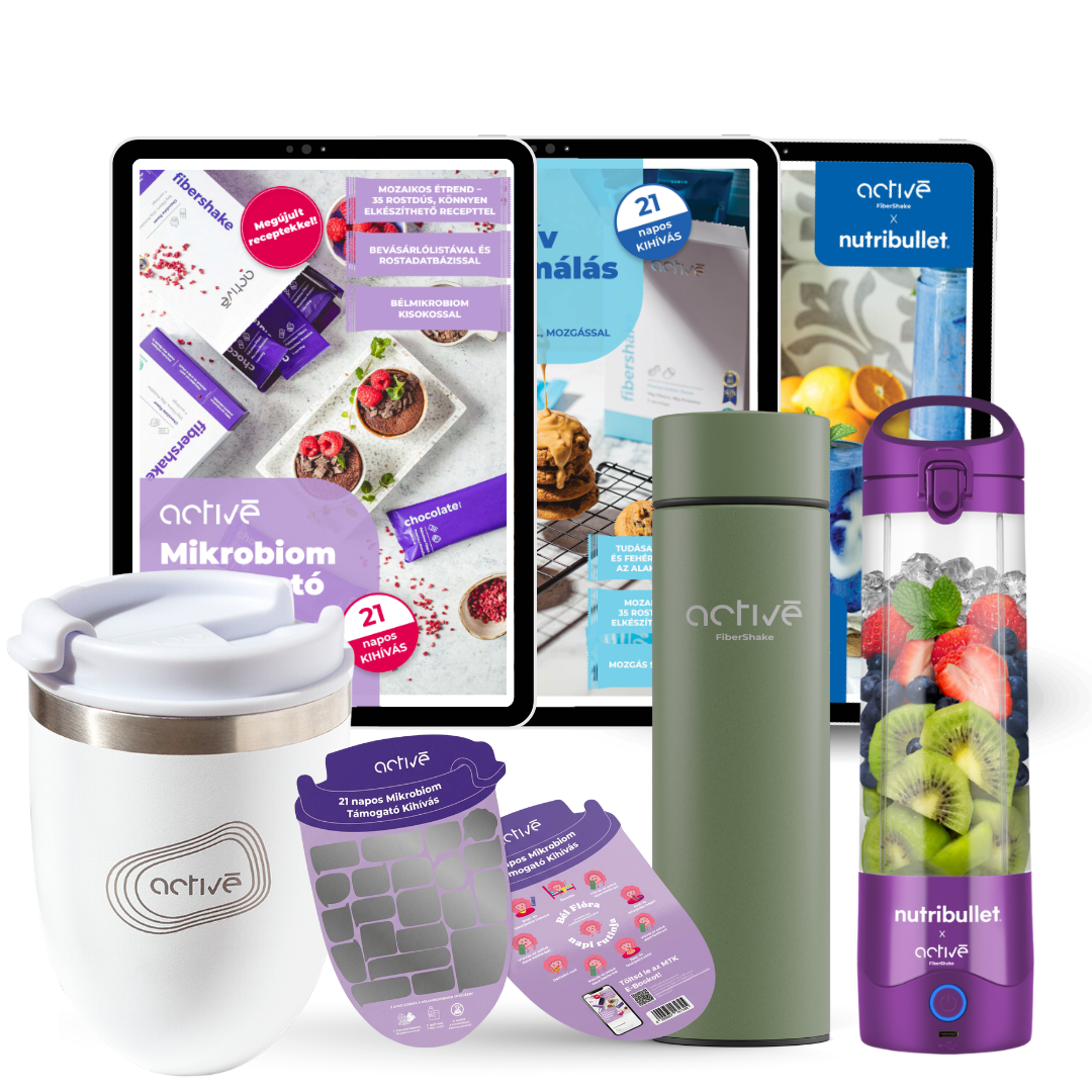 21 napos ALL-IN: activé FiberShaker + 3 e-book + nutribullet + kaparós motivációs naptár + palack