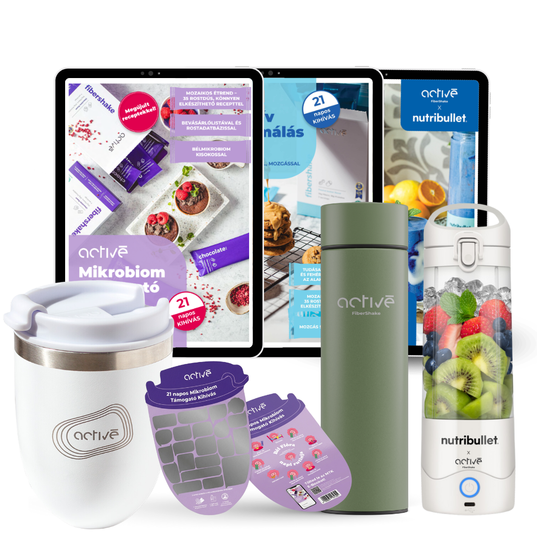 21 napos ALL-IN: activé FiberShaker + 3 e-book + nutribullet + kaparós motivációs naptár + palack