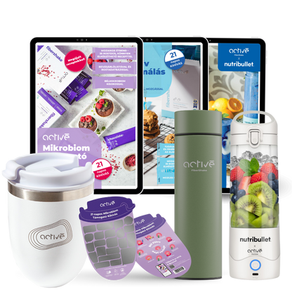 21 napos ALL-IN: activé FiberShaker + 3 e-book + nutribullet + kaparós motivációs naptár + palack