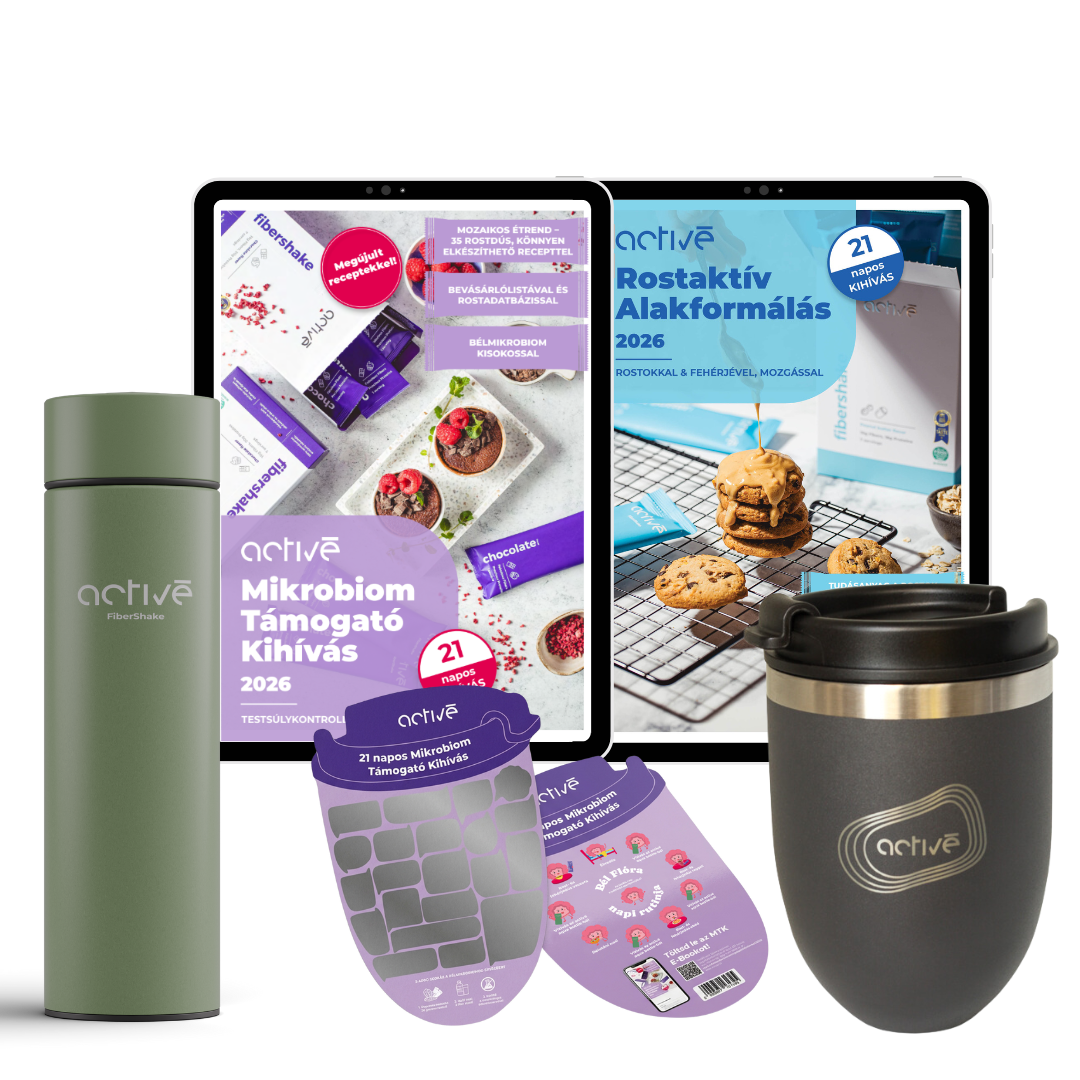 21 napos PLUS: activé FiberShaker + 2 e-book + kaparós motivációs naptár + palack