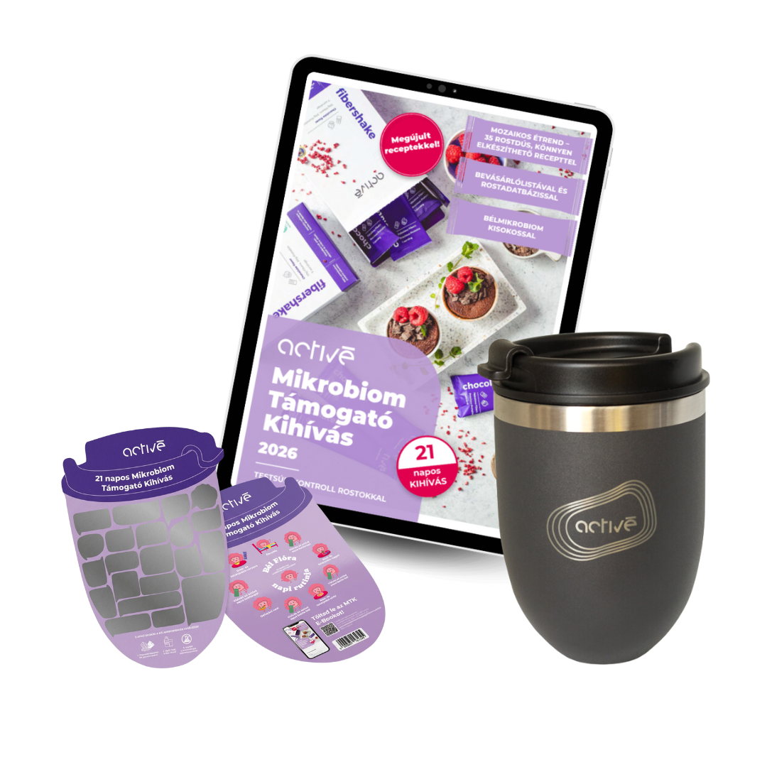 21 napos vegan BASE: FiberShaker + 21 napos Mikrobiom Helyreállító Kihívás ebook + 21 napos kaparós motivációs naptár