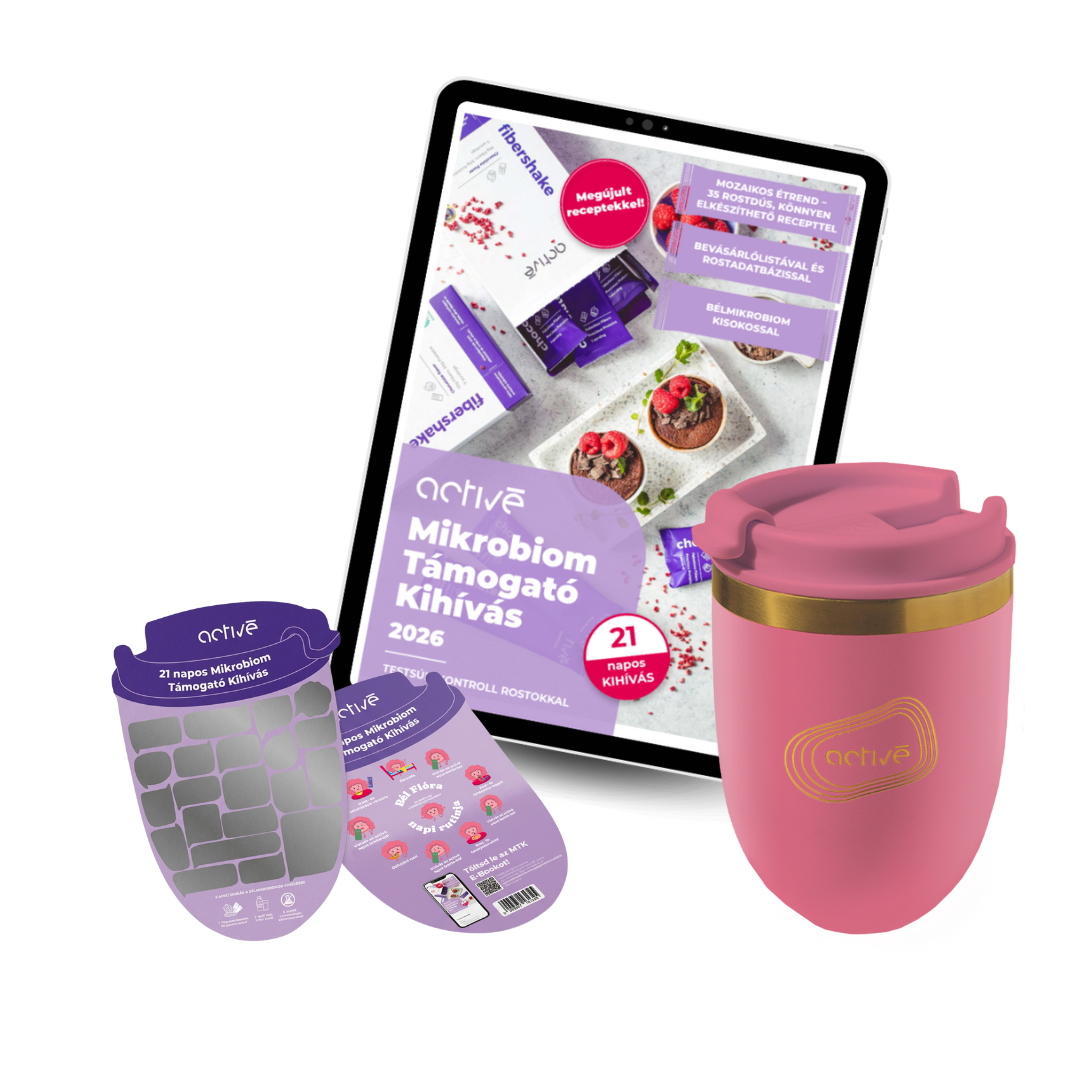21 napos vegan BASE: FiberShaker + 21 napos Mikrobiom Helyreállító Kihívás ebook + 21 napos kaparós motivációs naptár