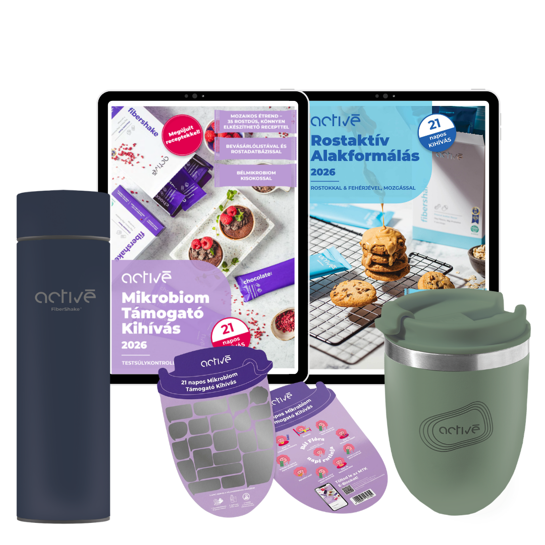 21 napos PLUS: activé FiberShaker + 2 e-book + kaparós motivációs naptár + palack